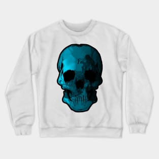 Spooky Abstract Skull Nº1 - Blue Crewneck Sweatshirt